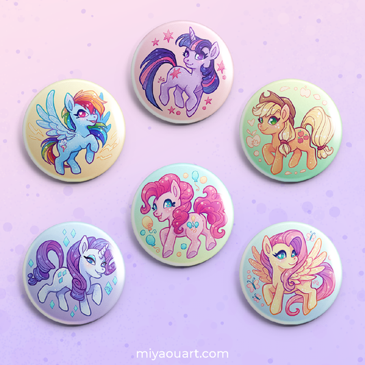 MLP Pony Pinback Buttons