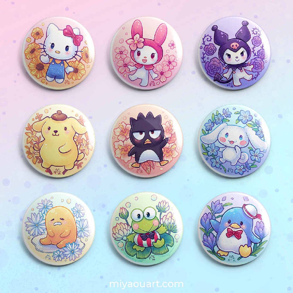 Sanrio Pinback Buttons