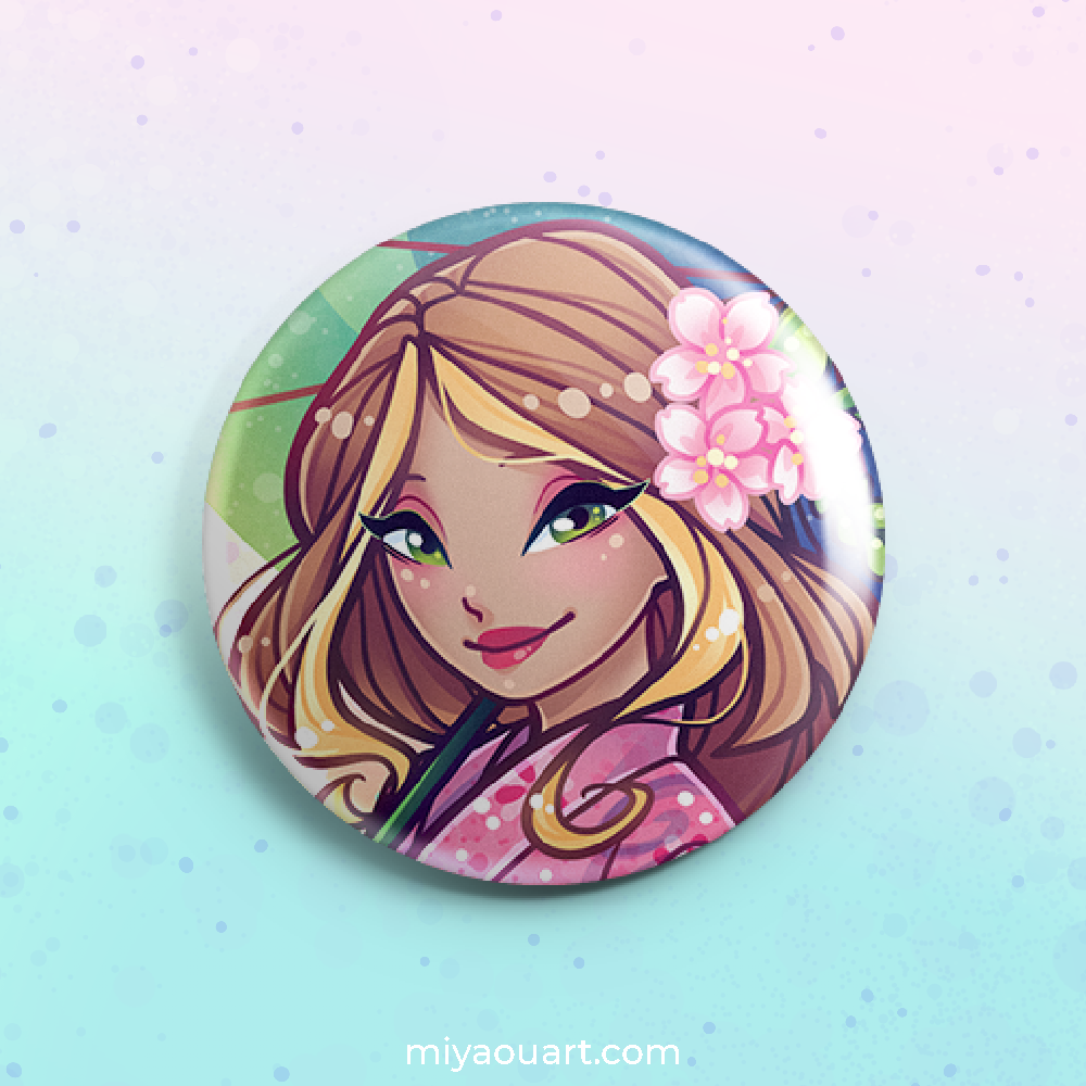 Hanami Winx Pinback Buttons