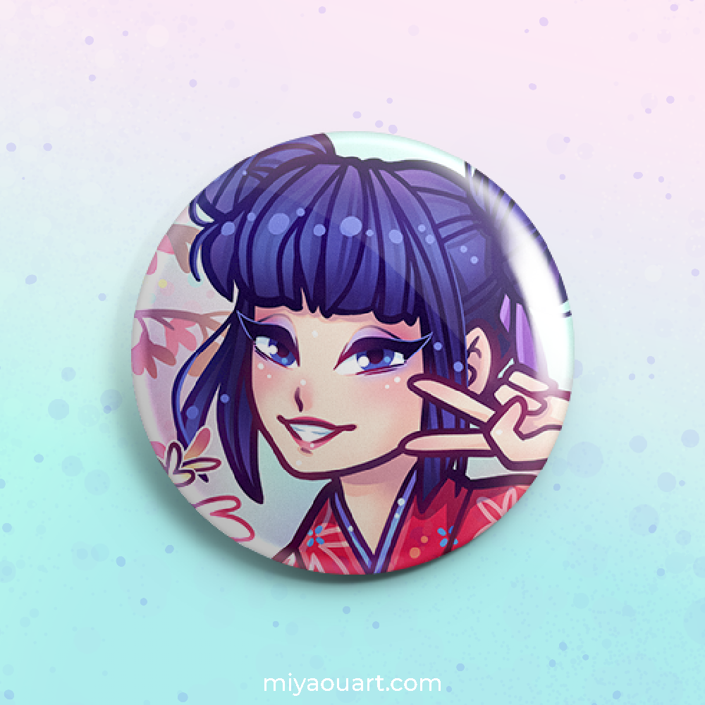 Hanami Winx Pinback Buttons