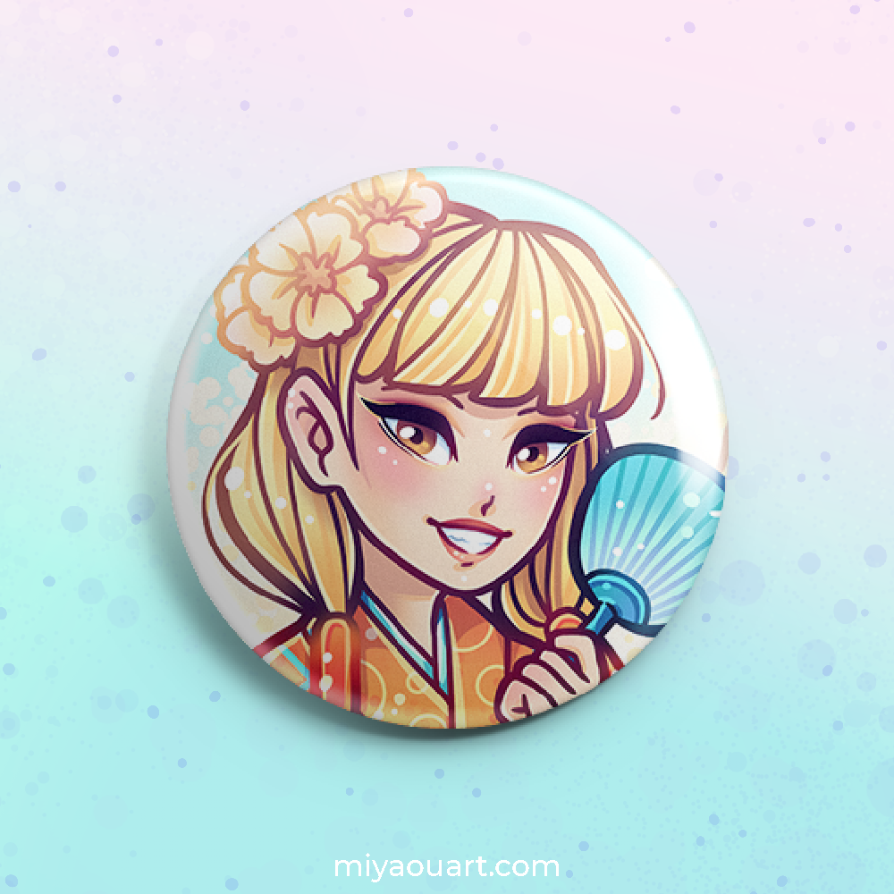 Hanami Winx Pinback Buttons