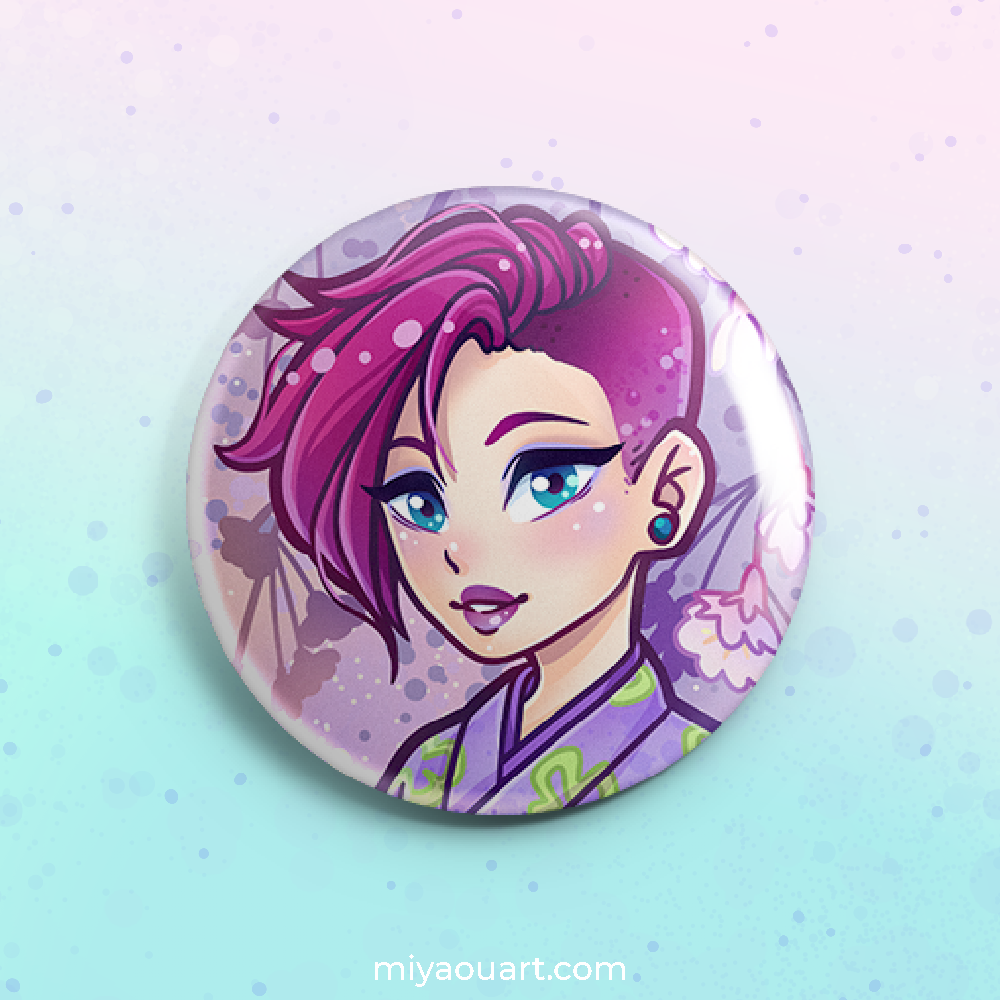 Hanami Winx Pinback Buttons