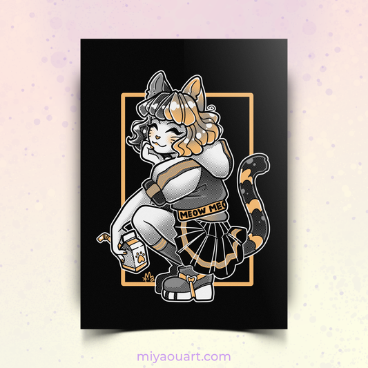 Ayu Manga Style Print