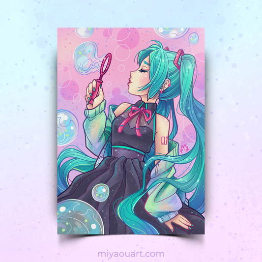 Miku Bubble Print