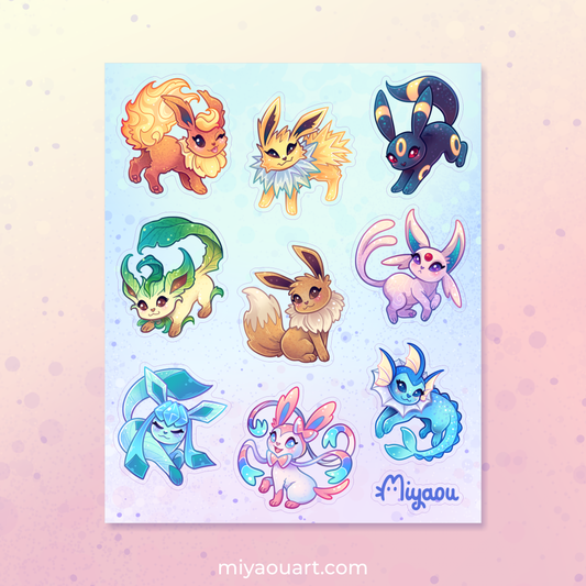 Eeveelution Stickersheet