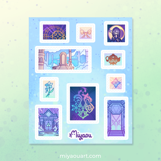 Genshin Stamp Stickersheet