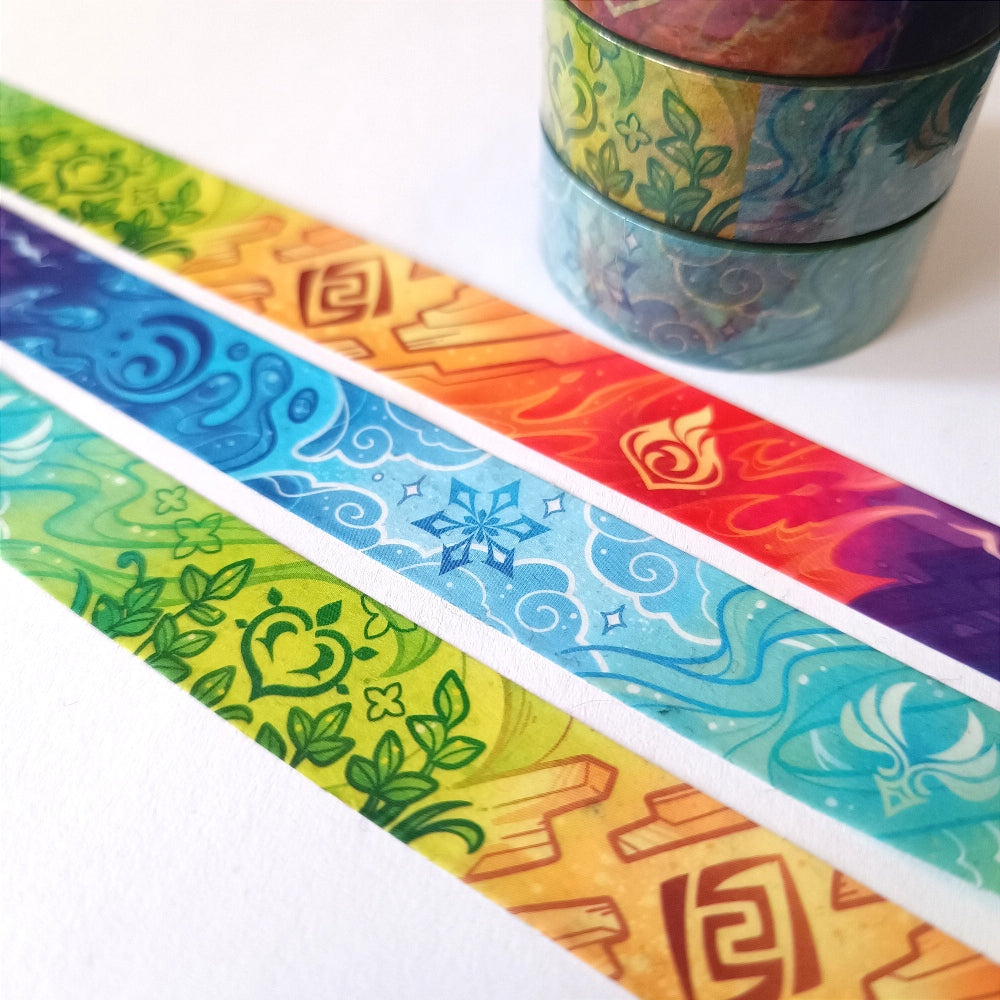 Genshin Elements Washi Tape