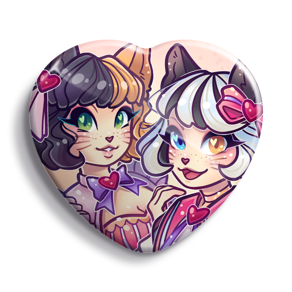 Ayu & Mio Valentine Heart Pin